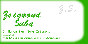zsigmond suba business card